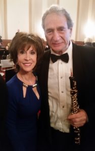 Courtesy of H. David Meyers Oboist H. David Meyers poses with singer Deana Martin after a performance for Congress. - H David Meyers OffScriptOn9 Interview