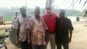 Palm Oil Cote d'Ivoire (Ivory Coast) - AgriSmart, Inc. Chairman, H. David Meyers with palm oil workers in Côte d'Ivoire